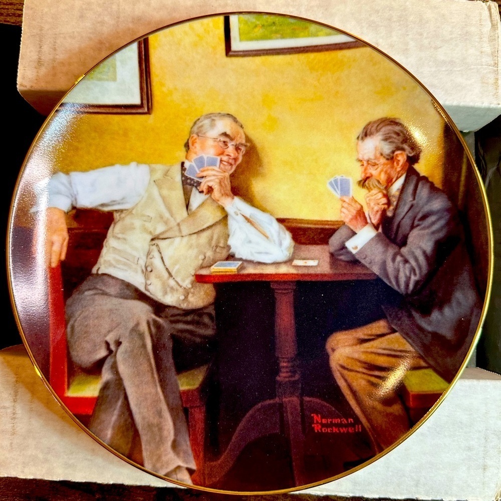 The Bradford Exchange Norman Rockwell Edwin M Knowles “Best Friends” with box​​​